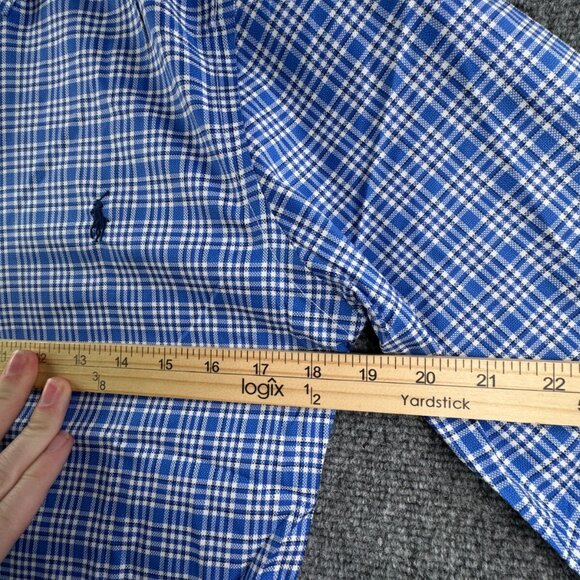 NWT Ralph Lauren Button Up Shirt Long Sleeve Slim Fit Blue Plaid Small Men - Picture 6 of 15